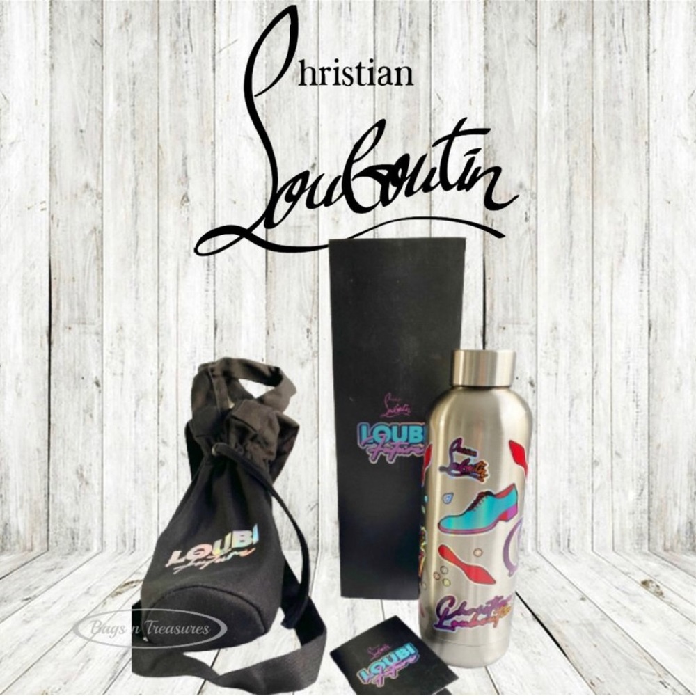 Rare Christian Louboutin Stainless Steel “LOUBI FUTURE” water bottle